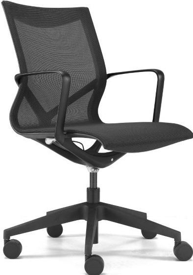 D Cadeira XN costa mdia base PVC preto